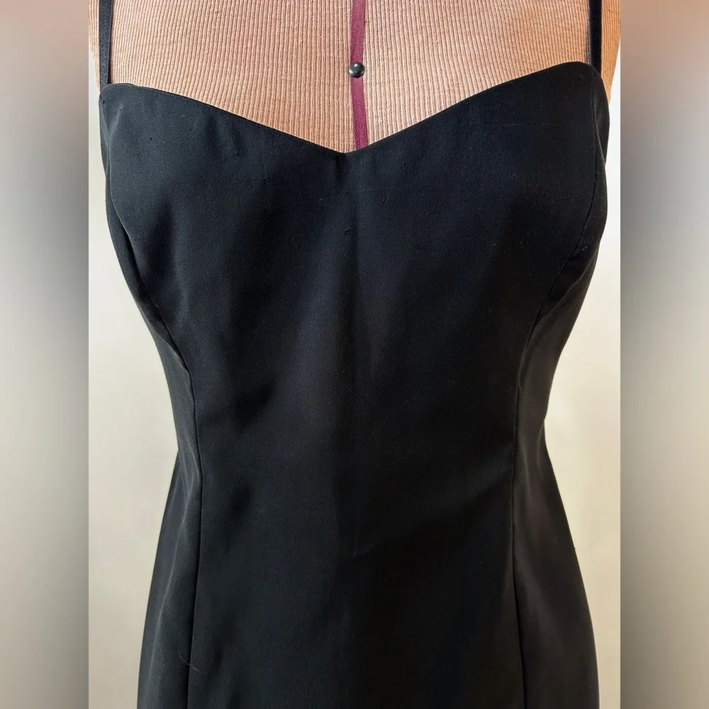 Laundry by Shelli Segal Vintage black sweetheart spaghetti strap dress size 4 - Picture 9 of 15
